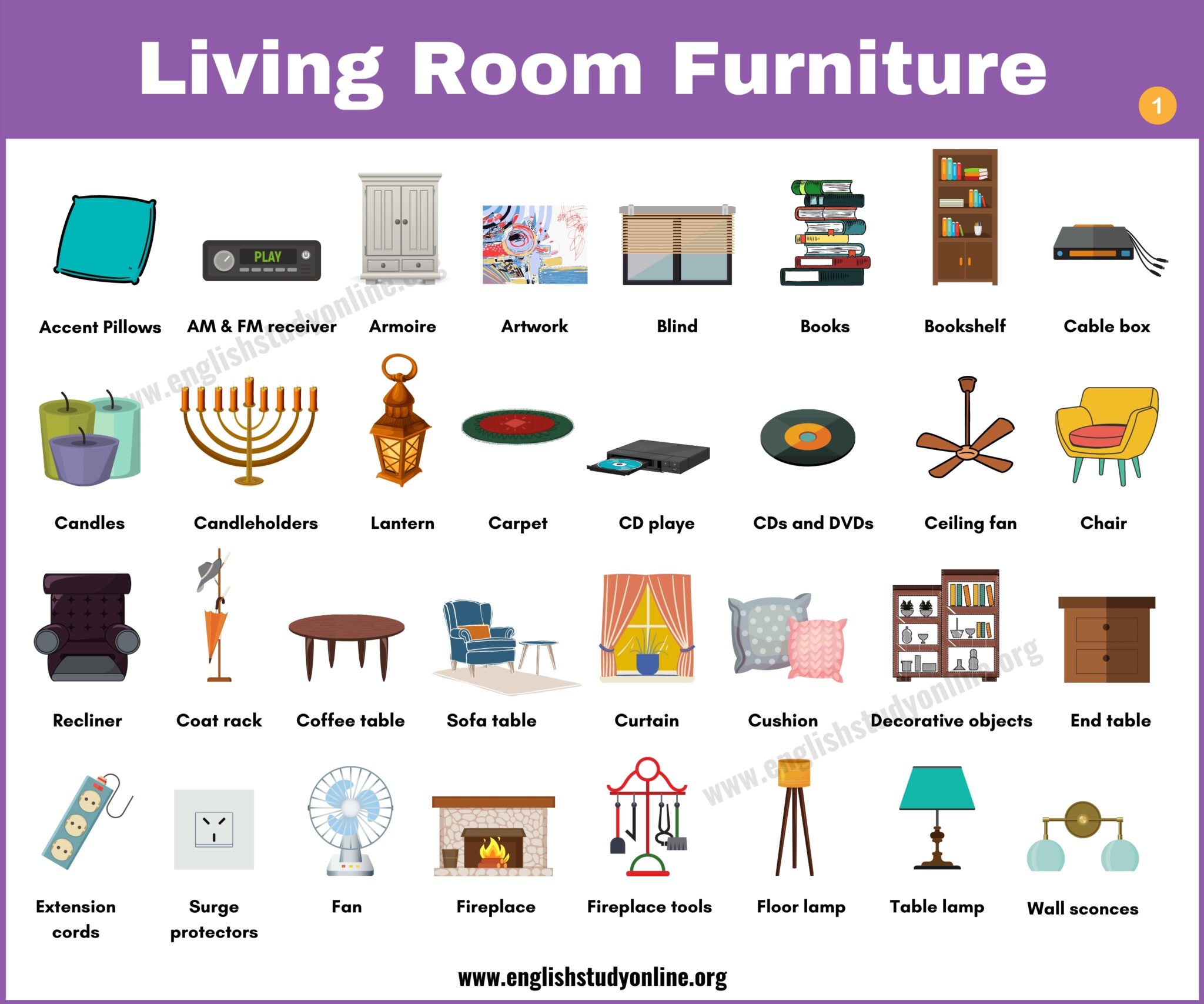 english living room furniture