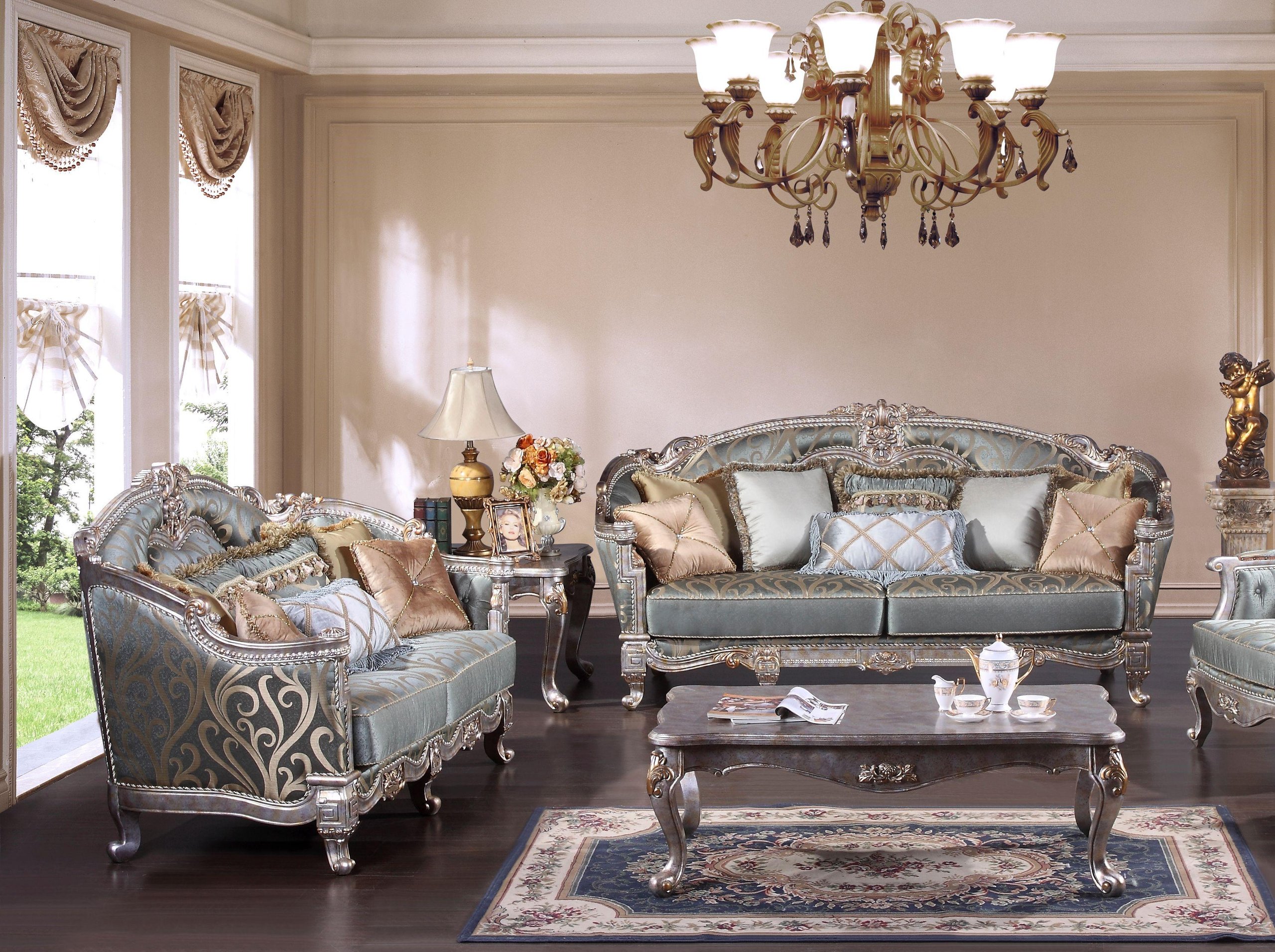 silver furniture living room