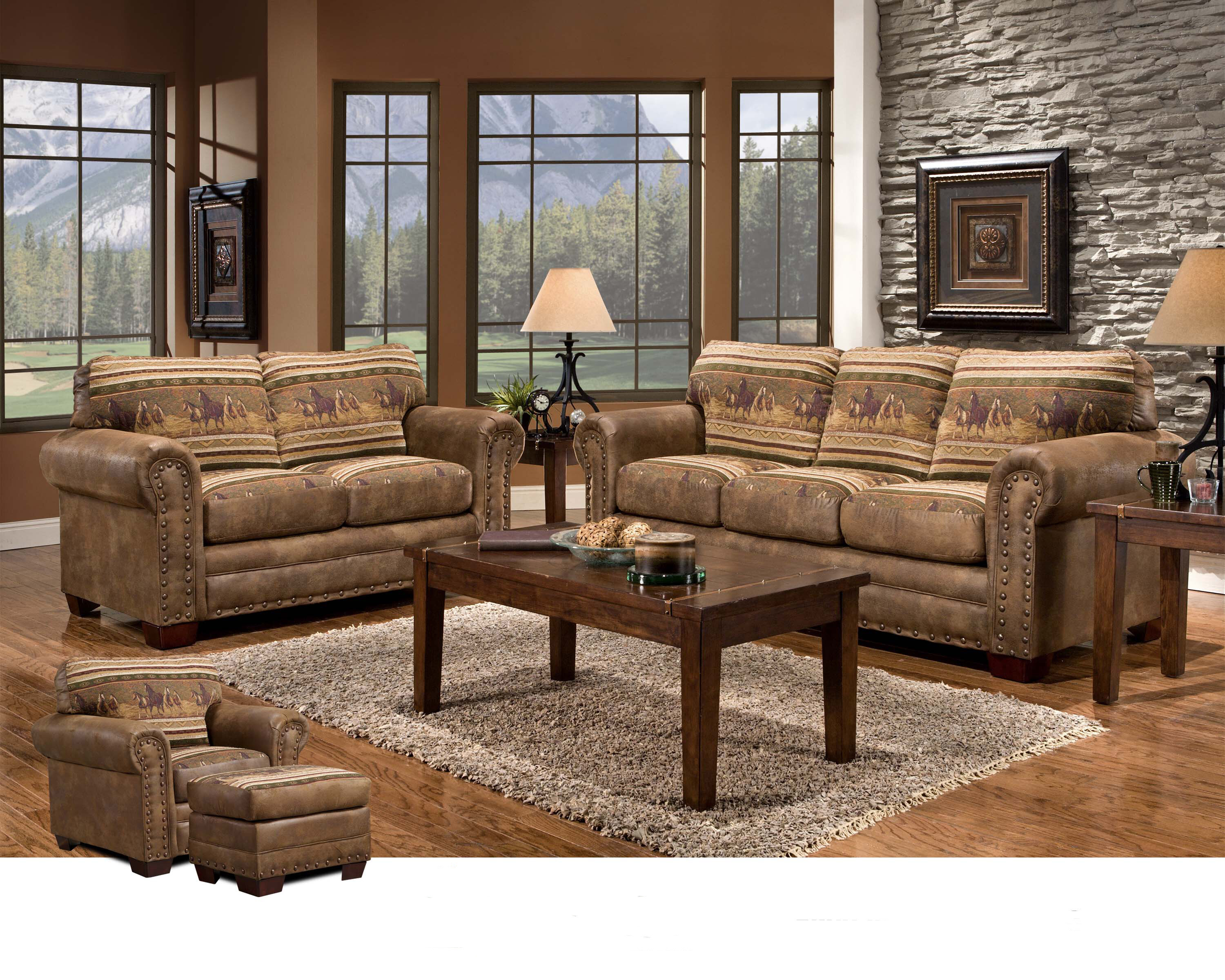 solid wood living room furniture sets