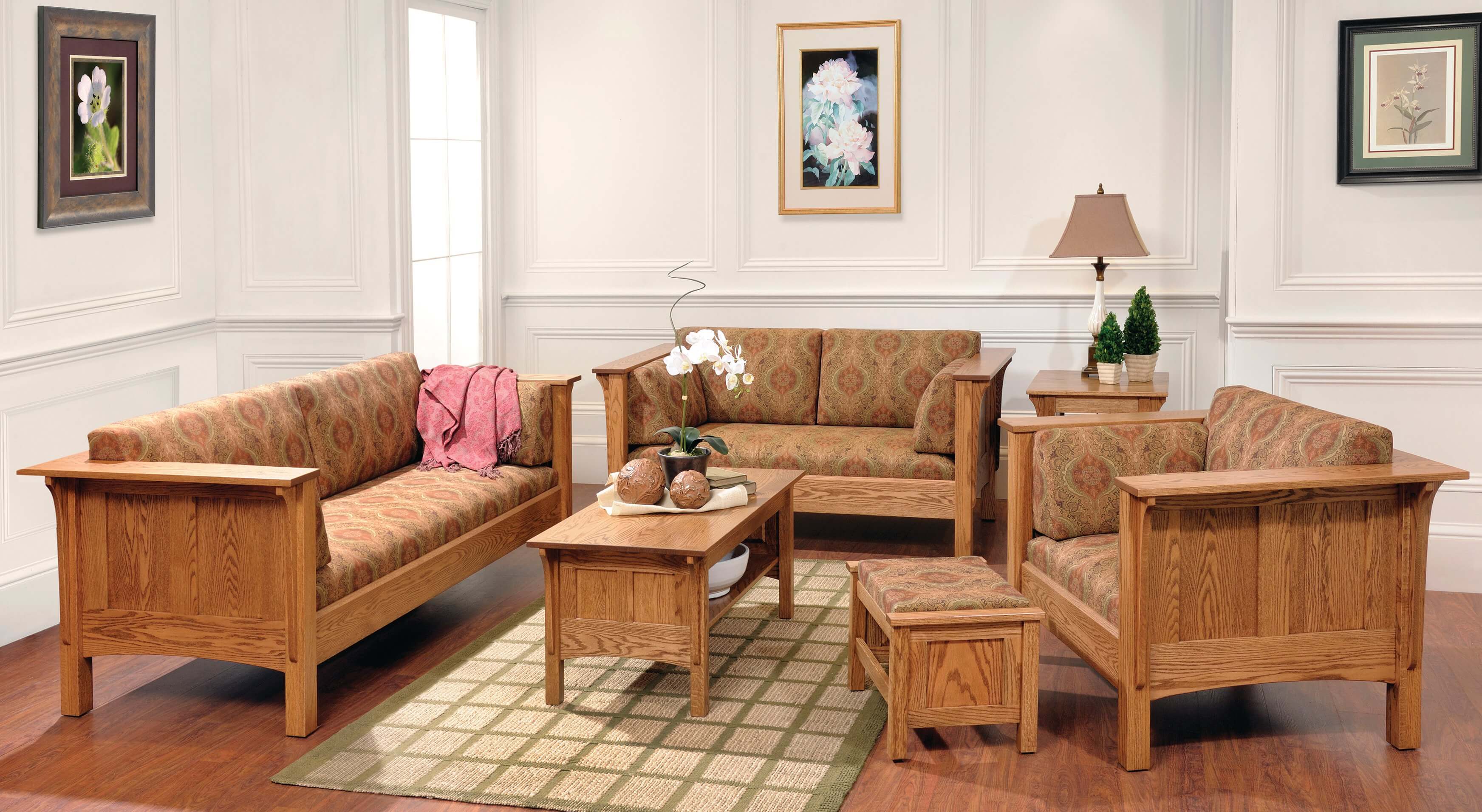 solid wood living room furniture sets