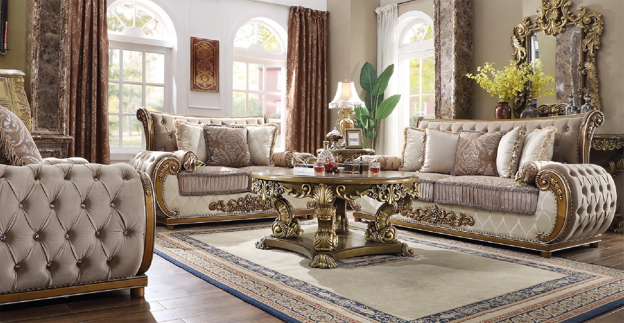 upholstered living room furniture